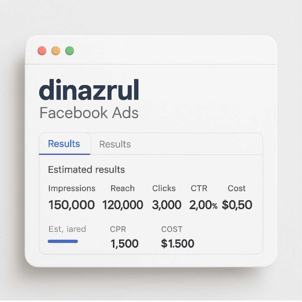 Facebook ads campaign, dinazrul,